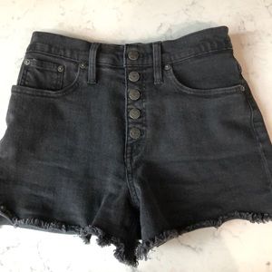 Black madewell high waist black shorts